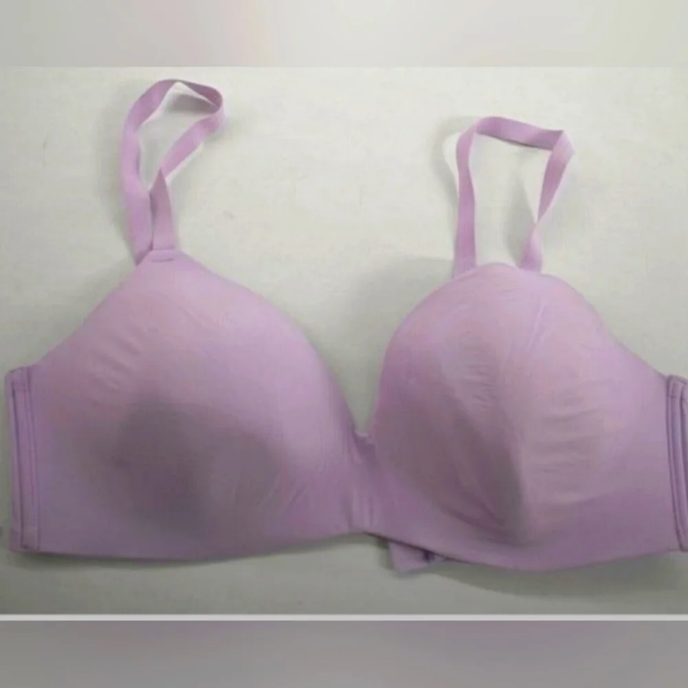 Secret Treasures Women Adjustable Strap Wireless Padded Bra Purple Lilac 36 D